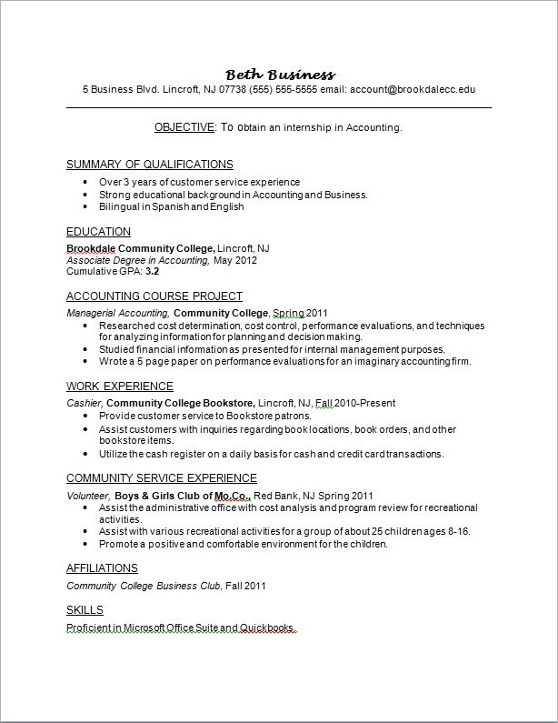 Psychology resume sample